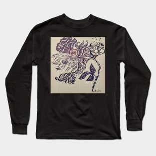 Fantasy Doodle Flower Long Sleeve T-Shirt